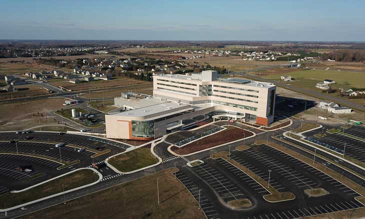 Aerial image of Bayhealth Hospital, Sussex Campus