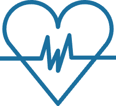 Heart with rhythm icon