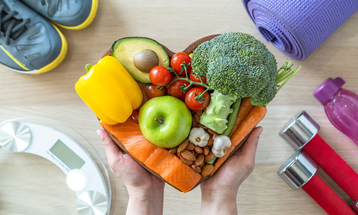 Heart healthy foods and work out gear