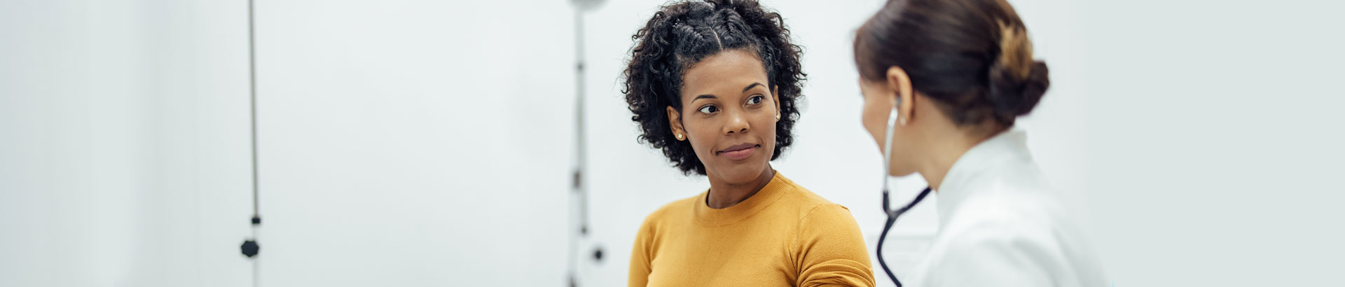 Women visiting her primary care doctor