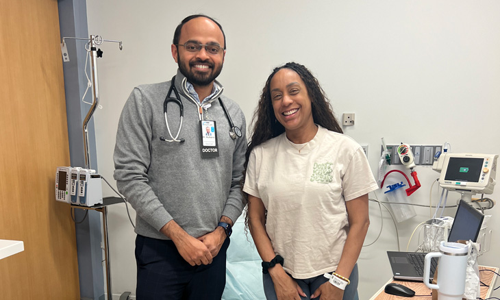 Antonette Johnson Breast Cancer Patient and Dr. Kulkarni